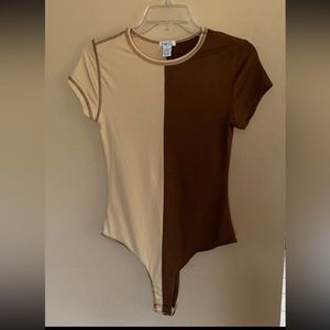 NWT Brown Two Tone Super Soft Bodysuit